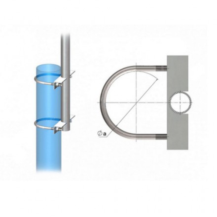 Кронштейн радиусный двухрожковый приставной 1К2(15°)-1,5-1,5-П-ß-Тр.48 15 кг